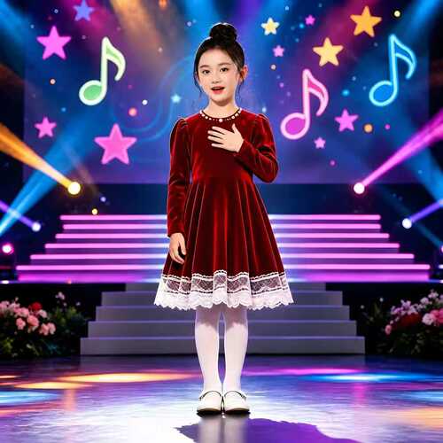 元旦儿童合唱演出服高中小学生朗诵儿童合唱团礼服团体表演服服装