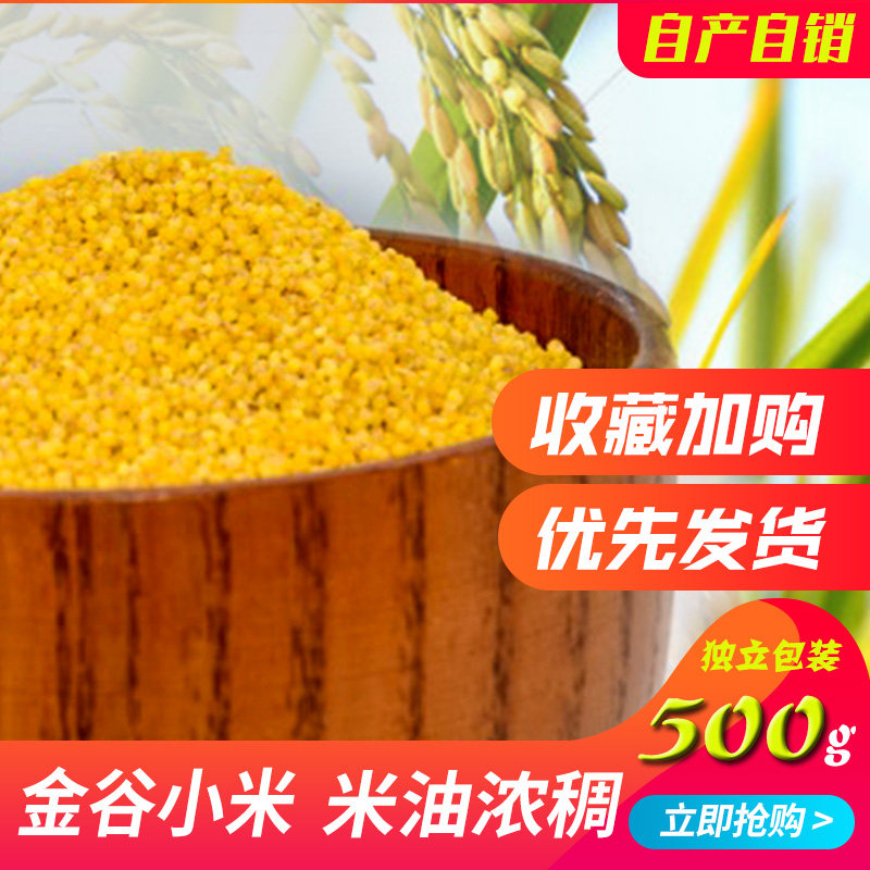 山东小米新黄小米粥金谷食用杂粮粗粮食新鲜吃的米脂月子米小黄米