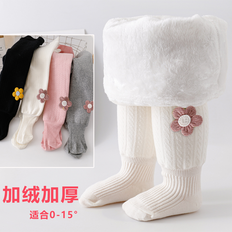 女童连裤袜大PP秋冬加绒加厚