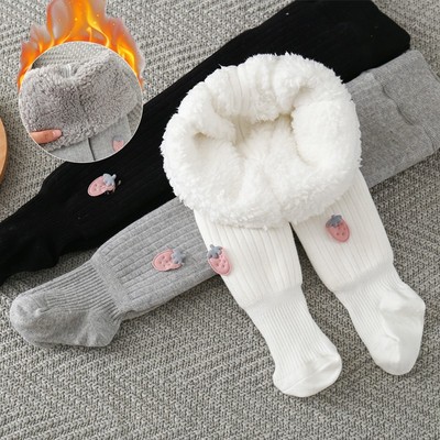 儿童打底裤东北零度婴儿连裤袜加绒加厚冬款大pp女童连体袜外穿