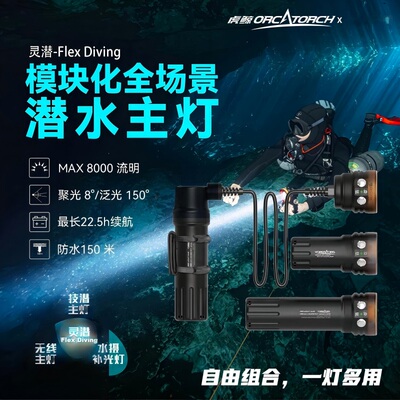 OrcaTorch虎鲸灵潜聚光泛光两用
