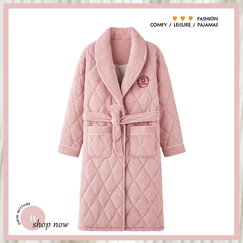 浪莎珊瑚绒睡袍女冬季三层加厚夹棉法兰绒超厚大码保暖浴袍家居服,女士内衣/男士内衣/家居服,睡袍/浴袍,淘宝优惠券,粉丝福利购,淘宝优惠卷