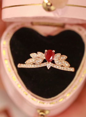 S925纯银女皇冠设计轻奢戒指