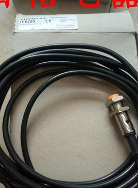 IFM易福门接近开关IF5250直流10-36V三线PNP常闭M12电感式传感器