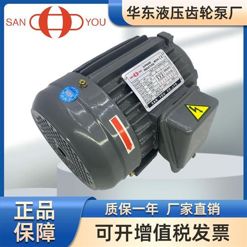 新款原装台湾SANYOU内轴配套油泵专用电机1HP 0.75KW 1.5现货图片