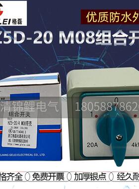 HZ5D-20/4 M08带壳双速电动机高低速调速4KW组合20A转换开关