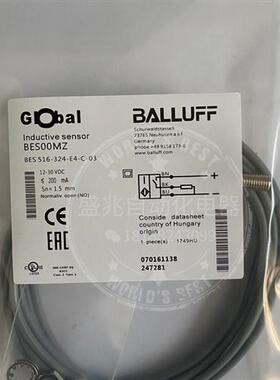 全新接近开关  BESOOMZ BES 516-324-E4-C-03质量保证1年