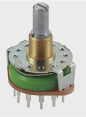 ALPS波段开关SRBM140800切换开关2刀4档轴长20mm