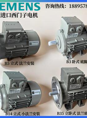 进口电机0.25KW4P卧式1LE1003-0CB22-2AA4-Z异步交流电动机