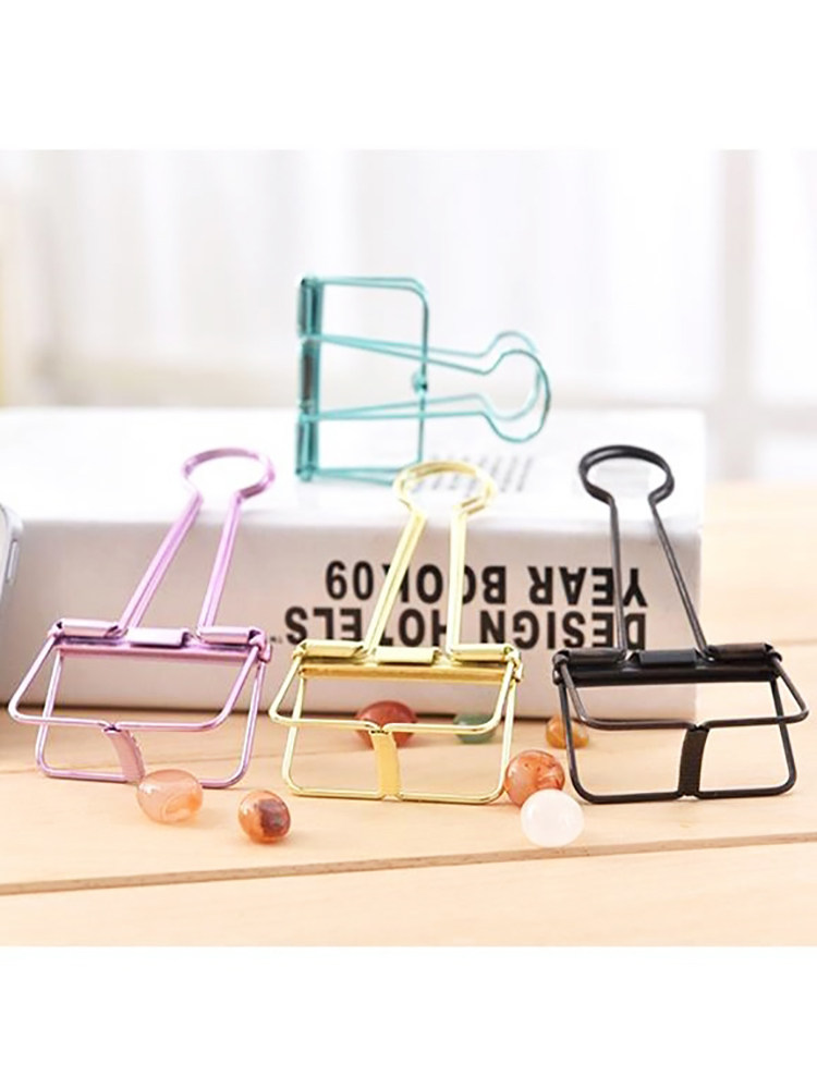 중공 페타 클립 긴 꼬리 클립 다채로운 금속 무료 배송 대형 중형 소형 맞춤형 창조적 인 학생 문구