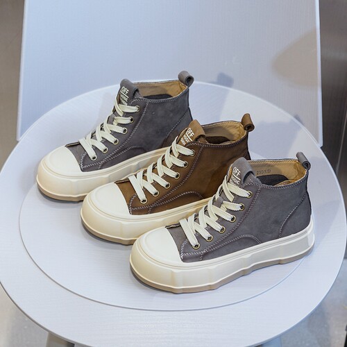 软面软底头层牛皮高帮鞋真皮短靴