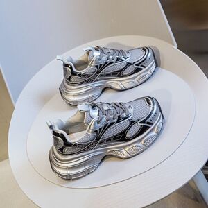 巴黎老爹鞋女鞋2023秋季新款网红超火运动鞋子女款网面厚底休闲鞋