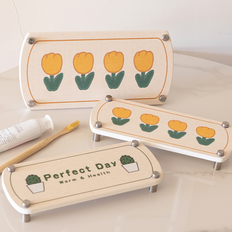 郁金香硅藻泥杯垫吸水