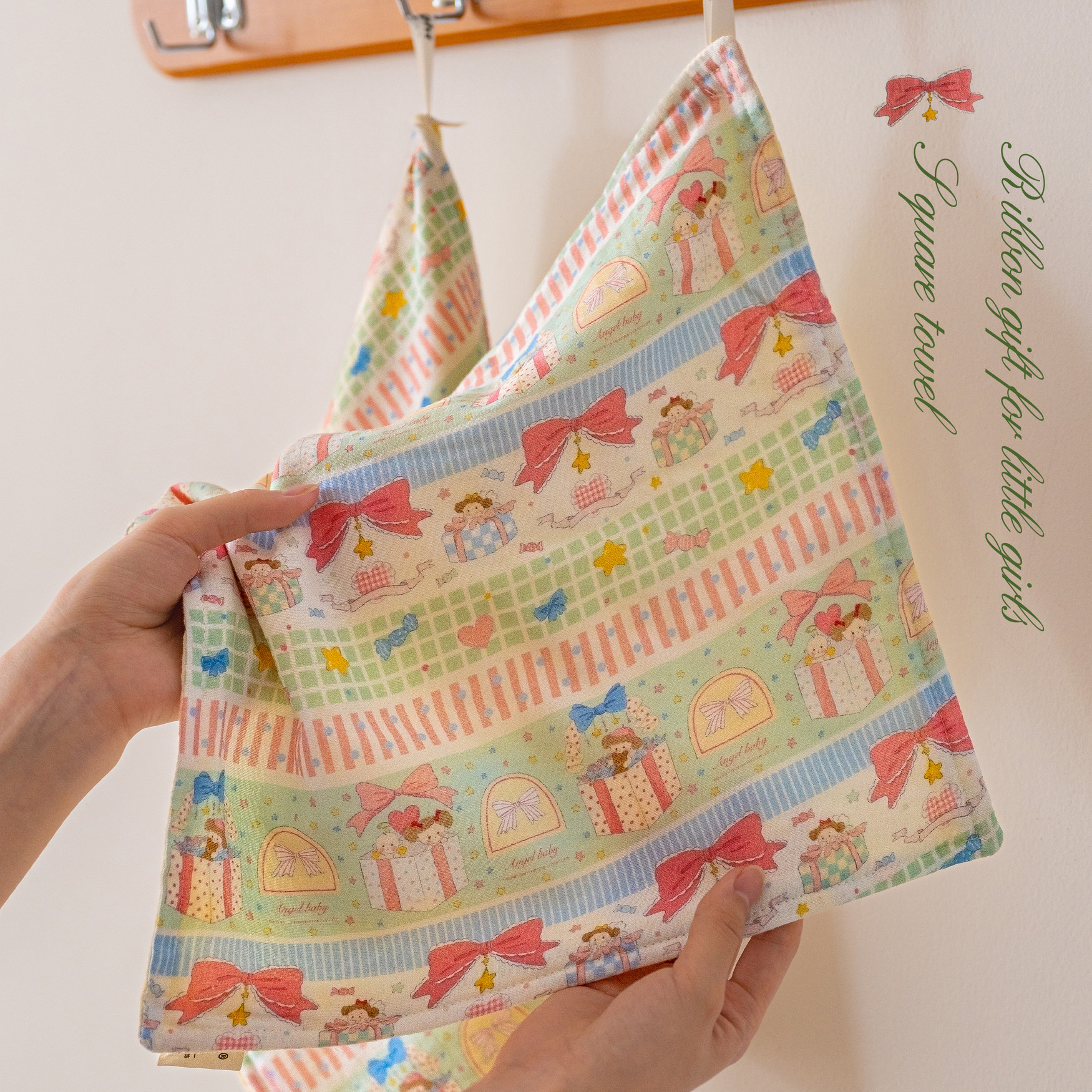 彩带礼物纯棉套装方巾毛巾