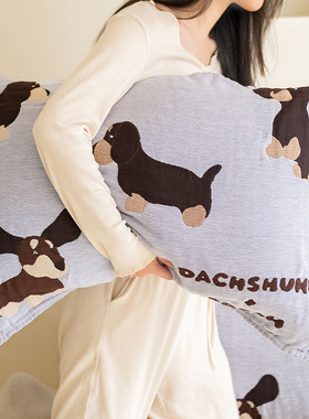 Asight达克斯狗狗枕巾纯棉纱布吸汗透气柔软家用单人全棉枕头毛巾