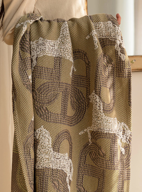 Asight复古小马纱布浴巾轻奢纯棉家用裹巾全棉浴室吸水洗澡大毛巾