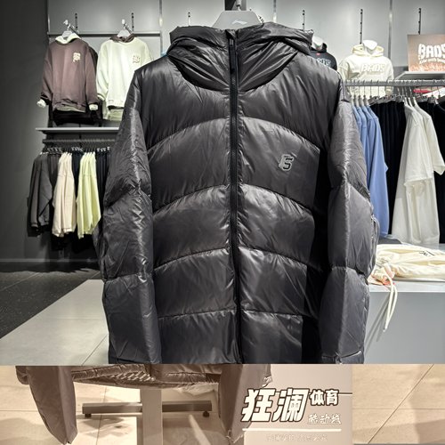 李宁反伍保暖宽松鸭绒短羽绒服
