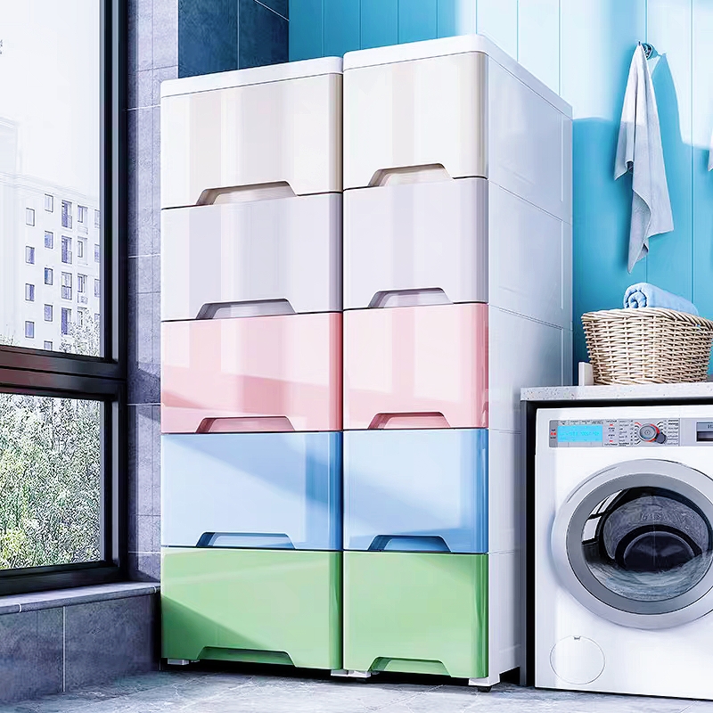 加厚抽屉式收纳柜子家用儿童零食玩具衣服多层卫生间储物柜五斗柜