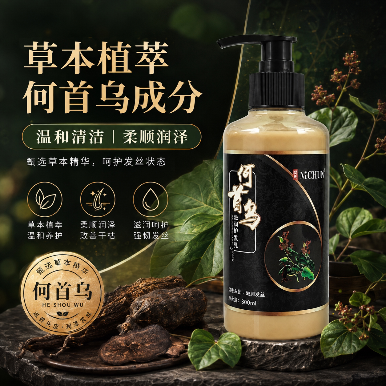 樊氏何首乌护发乳洗发水滋润