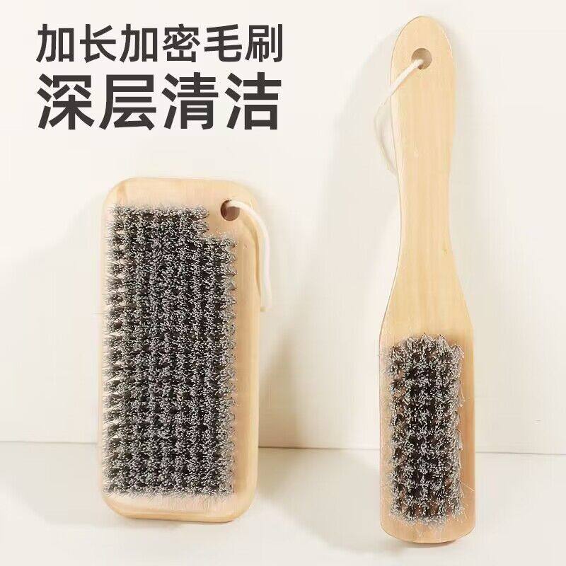 鞋刷子软毛家用洗鞋刷木柄图片