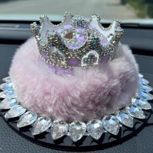 汽车内饰摆件皇冠香水座车载香水高档镶钻香水持久淡香车内装 饰品