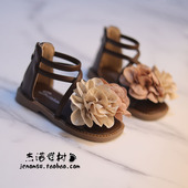 短靴 儿童公主软底花朵凉靴中大童女孩时装 女童罗马凉鞋 2026夏新款