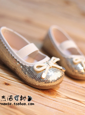 女宝皮鞋春秋1-2-3-7-10岁女童公主鞋子一脚蹬懒人豆豆鞋宝宝单鞋