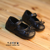 子0 18个月女婴儿软底蝴蝶结皮鞋 4岁学步鞋 宝宝鞋 女童12 春季