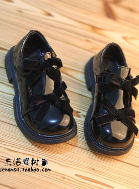 女童26-36码漆光皮亮面玛丽珍鞋