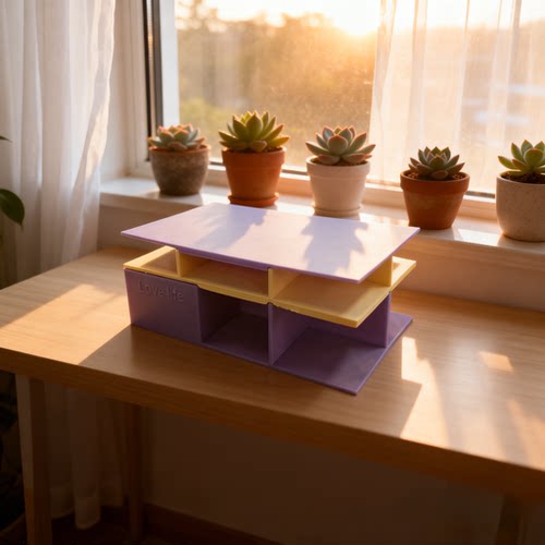 RHF255 现代迷你家具 中岛台微缩 BJD/OB 娃屋配件 家居小屋布景