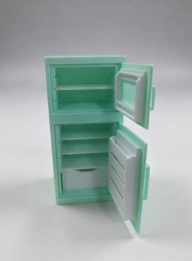 RHF253 现代迷你家具 可开合冰箱模型 微缩 BJD/OB 娃屋配件