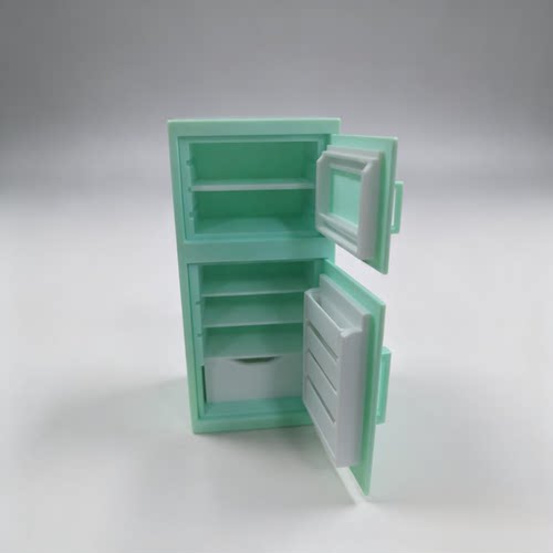 RHF253 现代迷你家具 可开合冰箱模型 微缩 BJD/OB 娃屋配件