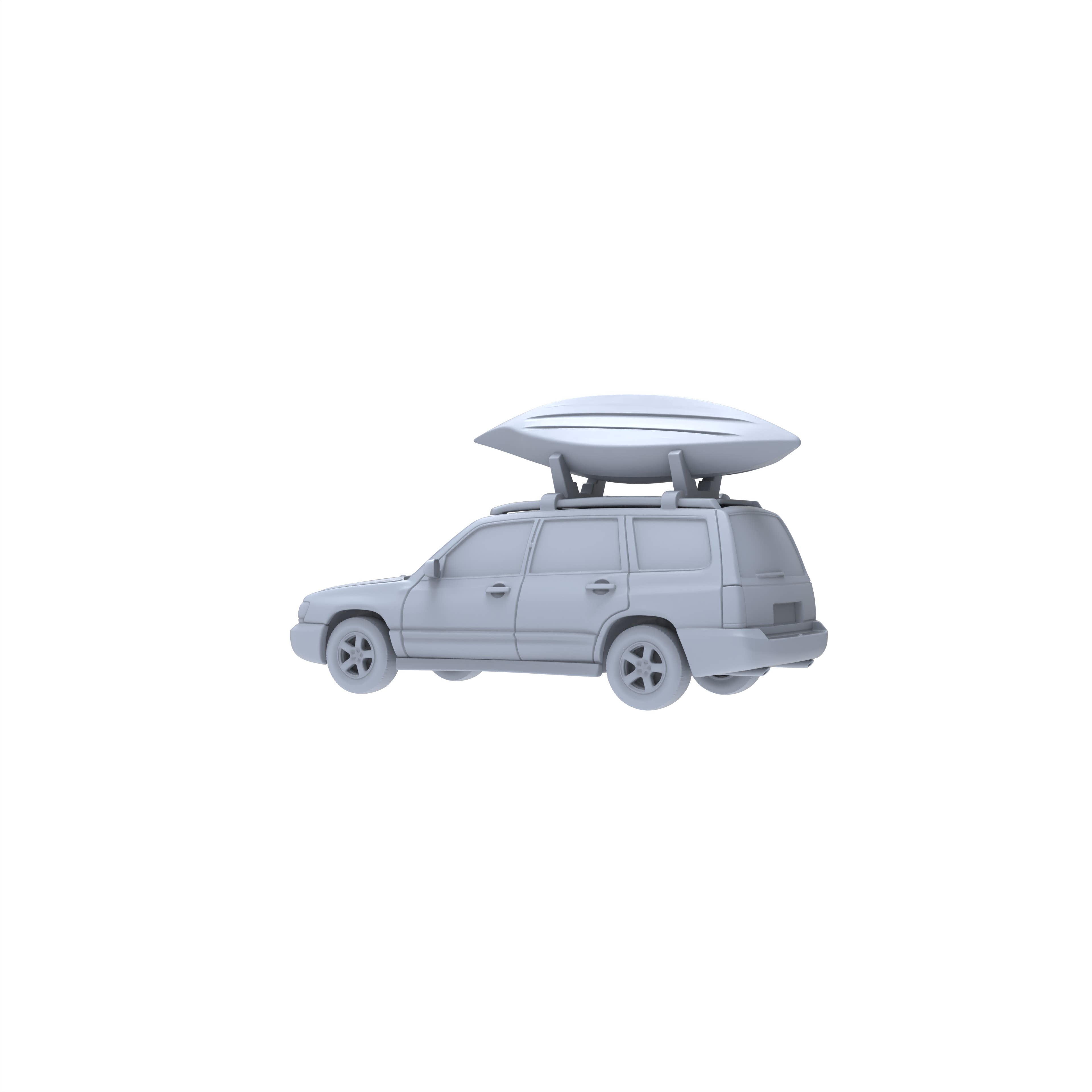 老姚手工坊 LYTA069 户外越野 SUV 带冲浪板模型 未上色 DIY 摆件图片