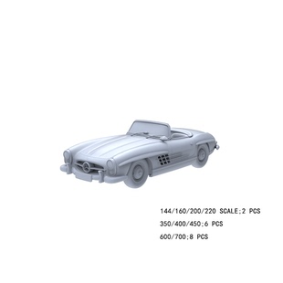 LYTA036奔驰300SL敞篷复古跑车模型经典鸥翼始祖DIY 模型上色