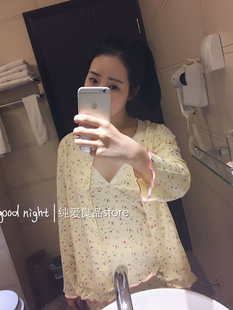 2025春秋闺蜜款女士睡衣家居服三件套粉色樱花蜜月度假款纯棉针织