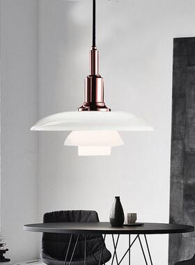 北欧现代简约餐厅灯丹麦原版工艺PH3个性吧台灯单头吊灯玻璃灯具