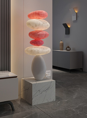 时来运转客厅沙发旁摆件装饰落地灯卧室高级奶油风氛围创意造型灯