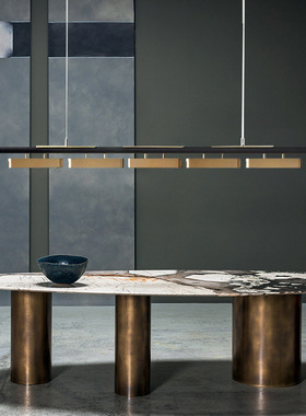 意大利Baxter Hubble餐厅吊灯北欧轻奢长条灯吧台办公室岛台灯具