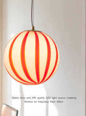 马戏团翡翠糖果绿色餐厅吊灯中古创意扭纹设计彩色玻璃岛台装饰灯