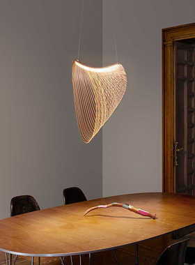 日式餐厅侘寂风吊灯餐厅餐桌酒店设计师感吧台导台轻奢创意别墅灯