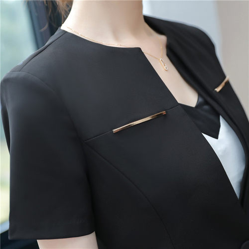 职业装女装套裙短袖西装女士酒店