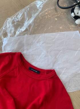 绯红特调 韩系氛围感显白掐腰小飞袖短袖上衣TZ25222