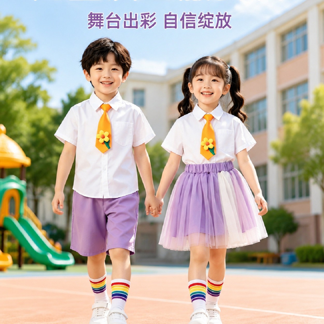 小学生运动会服装团体操班服
