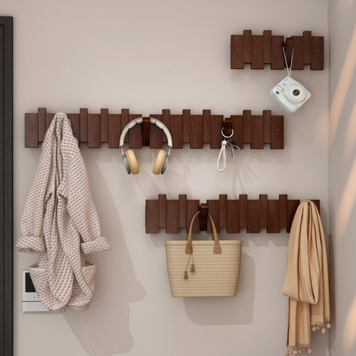 钢琴键挂衣钩创意墙壁家用衣帽架