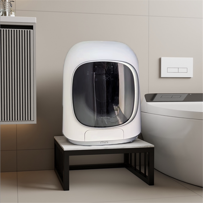 浴室置物架小熊石头迷你内衣洗衣机收纳小桌卫生间阳台架子底座架