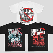 重磅纯棉街头直喷印花宽松透气短袖 ASAP T恤 Dumb美式 Don