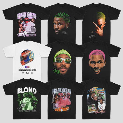 法海佛兰克Frank Ocean嘻哈说唱美潮街头印花数码直喷纯棉短袖T恤