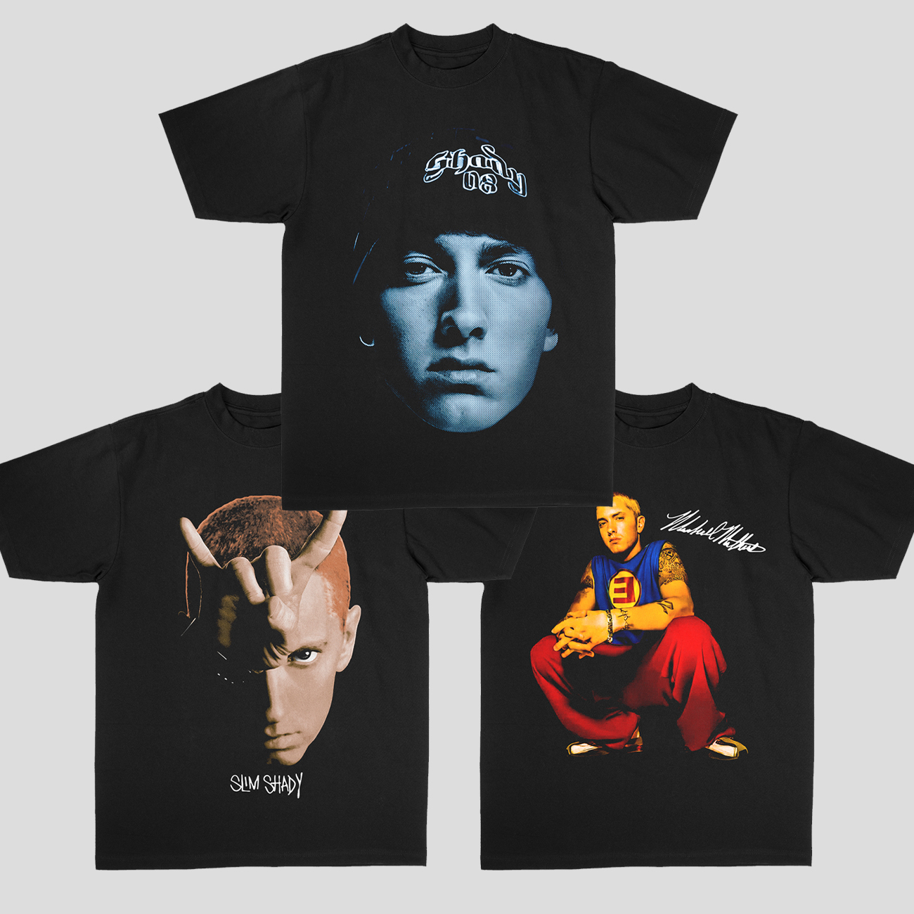 Eminem埃米纳姆 姆爷宽松复古街头重磅纯棉数码直喷夏季短袖T恤