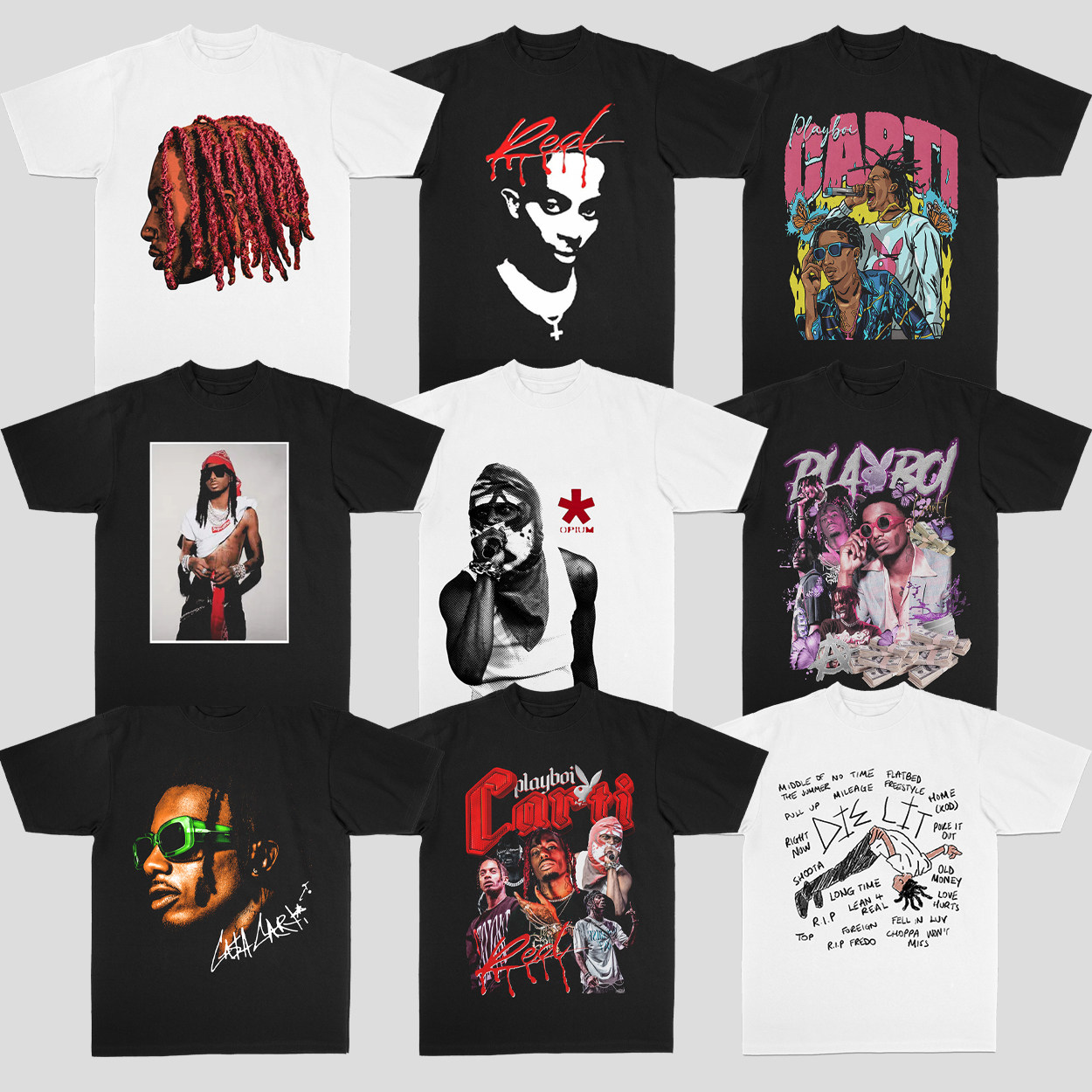 Playboi Carti I AM MUSIC 美式复古短袖 Vibe风 数码直喷 T恤图片