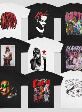 Playboi Carti I AM MUSIC 美式复古短袖 Vibe风 数码直喷 T恤